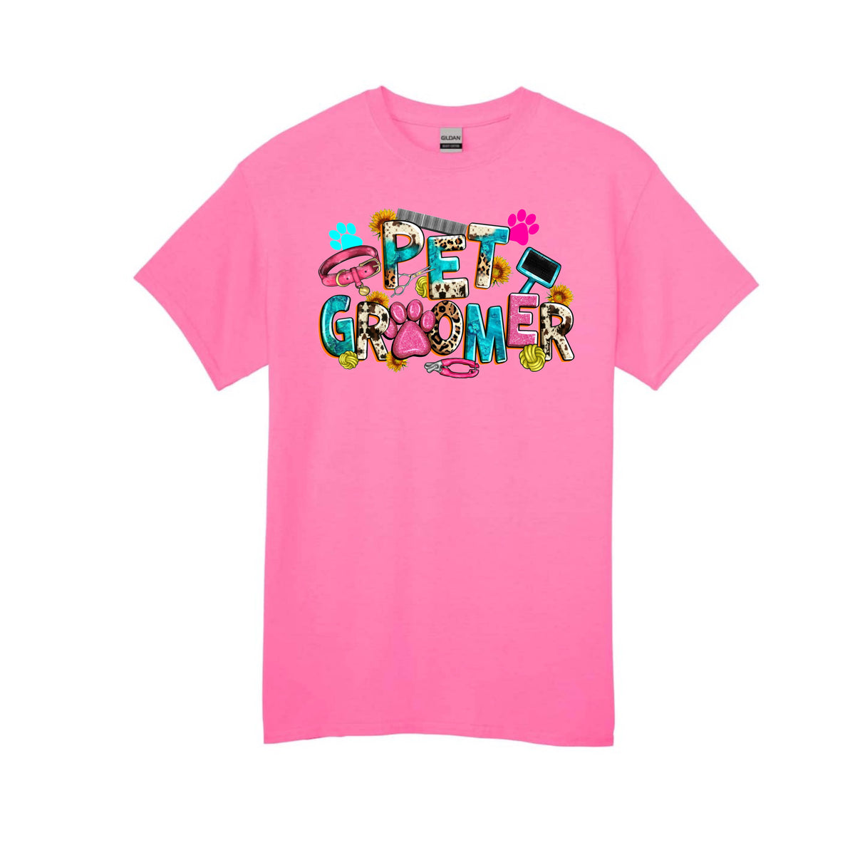 Short Sleeve Adult Shirt. Pet groomer.